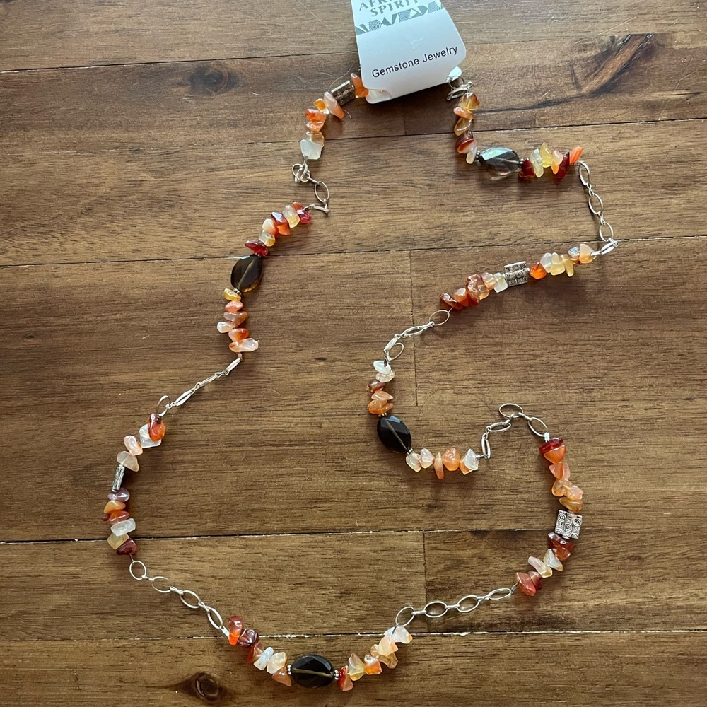 Multicolored Multi-Gemstone Beaded Necklace Made By Hand From South Africa